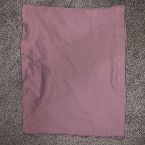 Pink strapless cropped bandeau